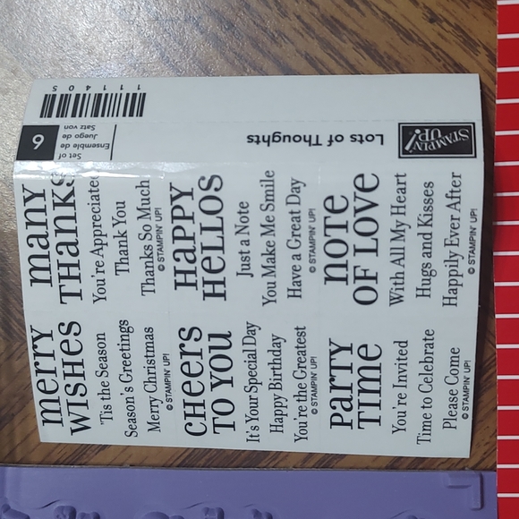 🌲. 4 FOR $20. Stampin' Up! Lots Of Thoughts - Picture 2 of 3